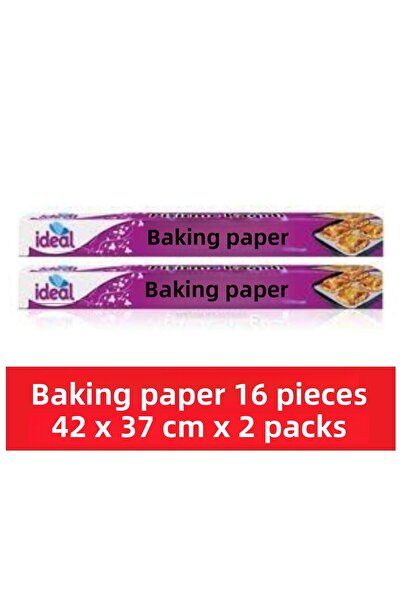 İdeal 16 قطعة من ورق الخبز المقطوع الجاهز - 42 × 37 سم × 2 عبوة