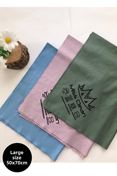 MissClean (قطعة واحدة) ميكروفيبر زجاج وقطعة قماش للتنظيف مقاس كبير 50*70 سم