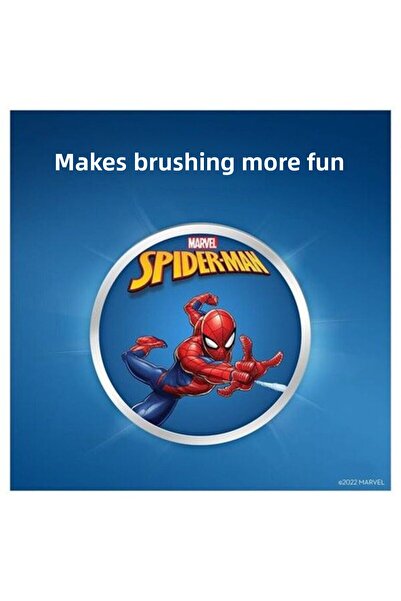 Oral-B فرشاة أسنان أورال بي تعمل بالبطارية MARVEL SPIDER-MAN للأطفال بعمر 3 سنوات فما فوق، تنظيف دقيق وإزالة البلاك - DB5.510.1K