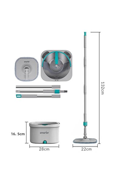 SMARTER Aqua Master Cleaning Set - Triangle Apparatus, Water Separation Mop, Mop and Glass Wiper