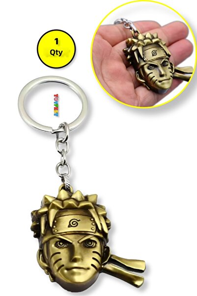 TOYFEST Naruto 3D Bust Figure Metal Keychain - Copper Color - 1 Pc