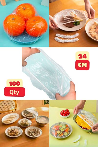 Vekorr 100 Pcs 24 cm Plate Cookware Protection Cap Elastic Freshness Protecto...