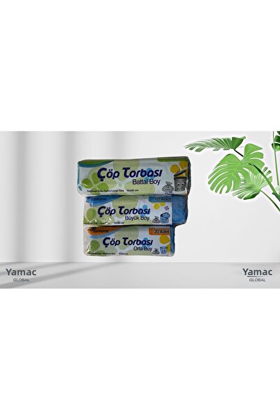 YAMAÇ GLOBAL لفة واحدة متوسطة الحجم كبيرة الحجم - إجمالي 40 كيس قمامة