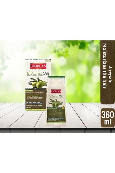 Bioblas Șampon cu extract de ulei de măsline pentru păr uscat și deteriorat - 360 ML 1 bucată