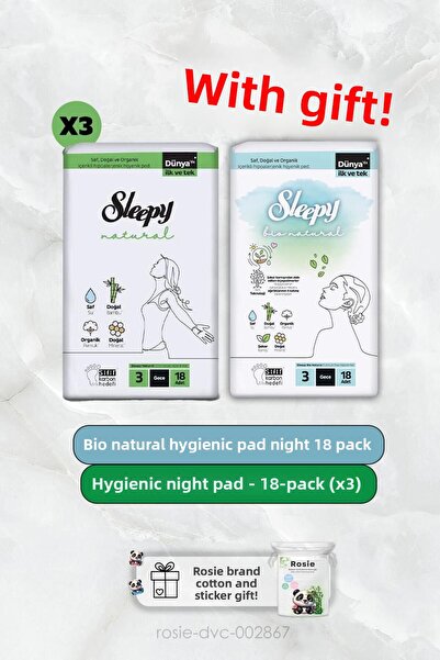 Sleepy 18' Bio Natural Hygienic Night and Ultra Sensitive Rosie Gift