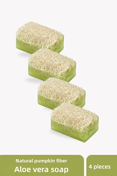 The Touch By Seda Altın صابون الصبار بألياف اليقطين الطبيعية 100 جرام × 4 قطع