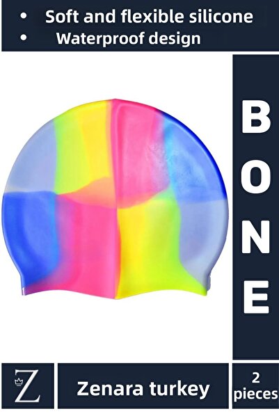 Zenara Висококачествена водоустойчива еластична мека шапка за плуване в басей...