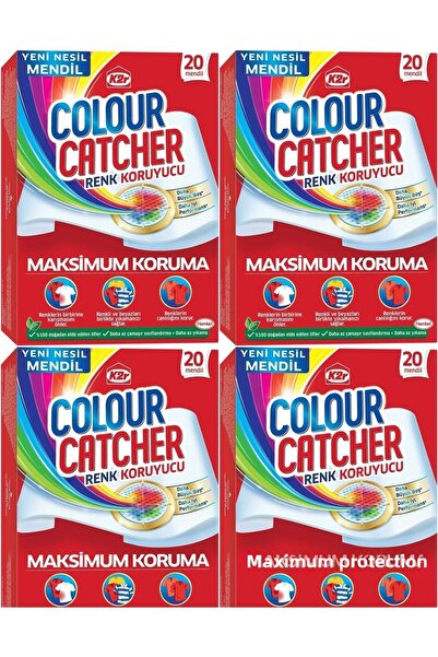 K2R Color Catcher Color Protective Wipes 80 Li Economic Pk (4Pk*20)