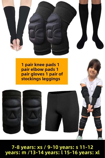 Liggo Children's Volleyball Knee Pad Volleyball Elbow Pad Hand Socks Leggings Set