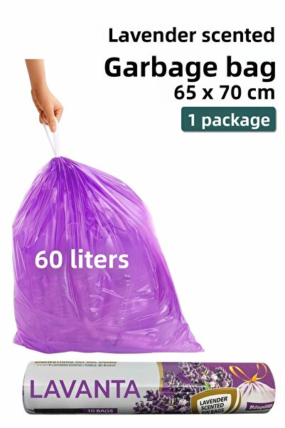 ARVALE حزمة واحدة من أكياس القمامة الكبيرة ذات الرائحة العطرية برائحة اللافند...