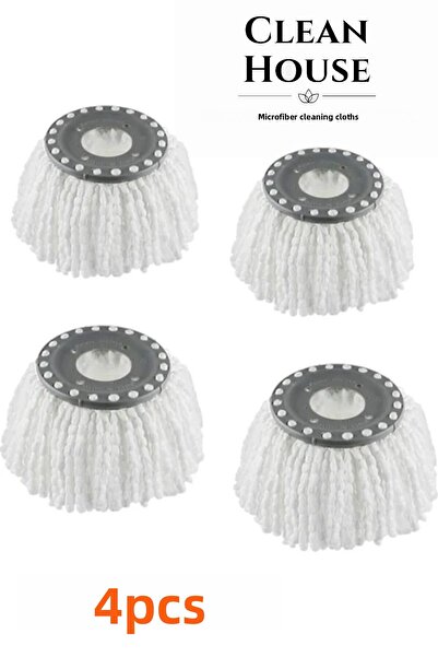 CLEAN HOUSE (4 bucăți) cârpă de curățare pentru mop de schimb cu cap rotativ ...