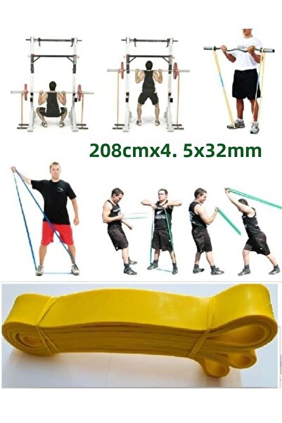 Dr. Cornell Povit Lpb32 Latex Power Band 32 مم مقاومة مطاطية صفراء مقاومة 32-45 نطاق طاقة 9-12 كجم