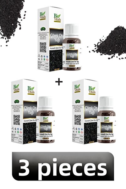 Bio Vitals 50 مل 3 قطع زيت الكمون الأسود