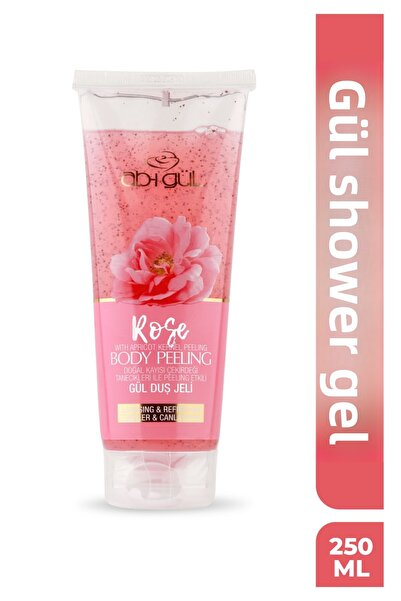 Ab-ı Gül مقشر الجسم بالورد 250 مل - حبوب نواة المشمش الطبيعية