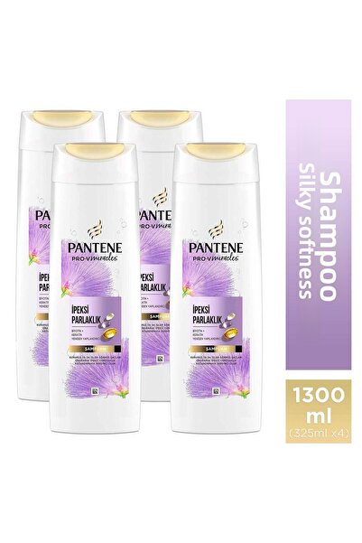 Pantene شامبو PRO-V MIRACLES Silky Shine للشعر المطرز 325 مل × 4