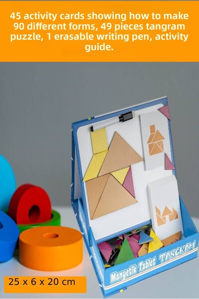 MEDUSHOP Magnetic Tablet Tangram Training Set-Tangram Puzzle