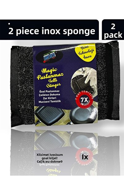 Gülay اسفنجة غسيل الصحون إينوكس 2 عبوة