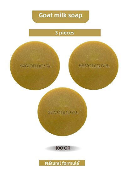 Kozmetigo صابون حليب الماعز الطبيعي 3x100GR صابون صلب للعناية بالبشرة والعناي...