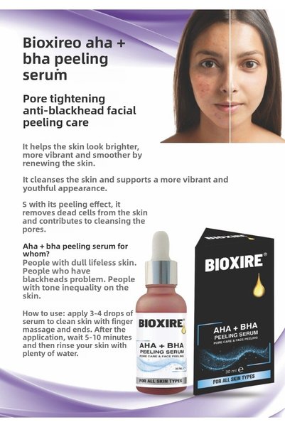 Bioxire Aha 10% Bha 2% Peeling Serum 30ml |   Pore ​​Firming, Anti-Acne and Renewing
