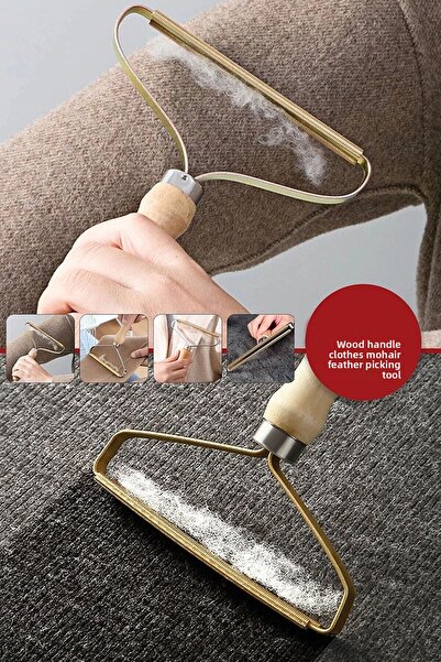 Duffa Mâner din lemn haine scame și scame instrument de colectare fier