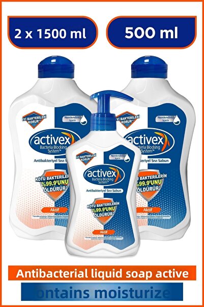 Activex Antibacterial Liquid Soap Active 2x1.5 Lt 500 ml