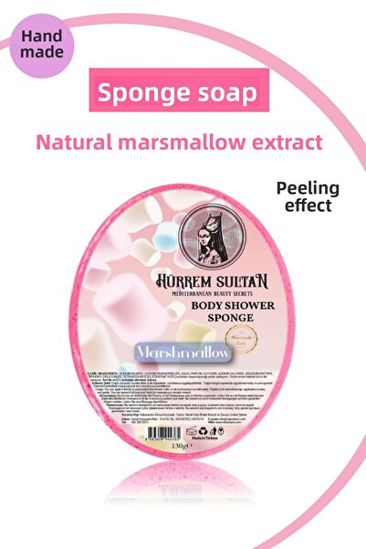 Hürrem Sultan 130 جرام صابون إسفنجة مارشميلو طبيعي