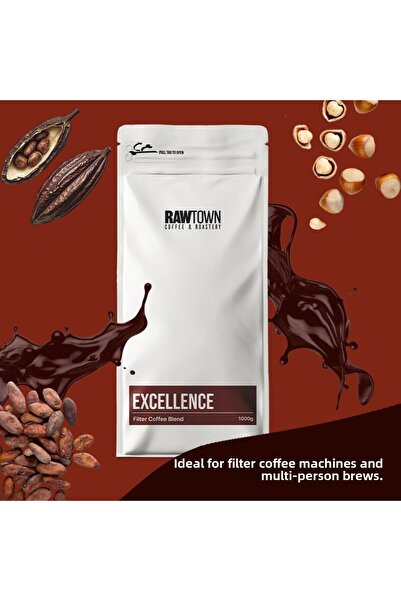RAWTOWN مزيج قهوة فلتر إكسيلانس - قهوة فلتر - 1000 جرام (حبوب قهوة)