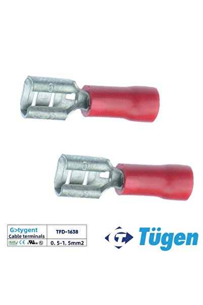 EUROWEST Tügen 0.5-1.5mm2 / 6.4X0.8 Half Insulated Female Cable End (1 Box 20...