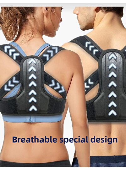 Ankaflex Premium Leather Detailed Chest Lift Back Support Posture Corrector Humpback Corset