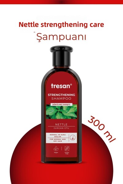 Tresan شامبو نبات القراص للعناية المضادة للتساقط والتعزيز - للشعر العادي والج...