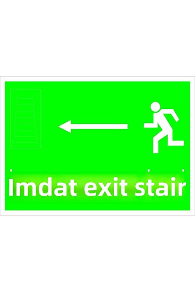 Burada Medikal ve Reklam لافتة تحذيرية للخروج من مخرج الإقامة مقاس 70 × 100 سم