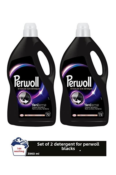 Perwoll Detergent lichid pentru îmbrăcăminte neagră 3.950 ml x2 - Protecție i...