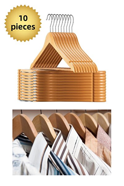 Manken İstanbul 10 buc Umeraș pentru haine din lemn Umeraș pentru cămăși Umeraș pentru tricou Umeraș din lemn Umeraș pentru haine