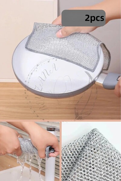 BEYZANA قطعتان من قماش التنظيف السحري من الفولاذ المقاوم للصدأ - مزيل الصدأ و...