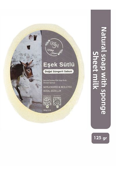 MELOZİ HOME Donkey Milk Sponge Natural Soap