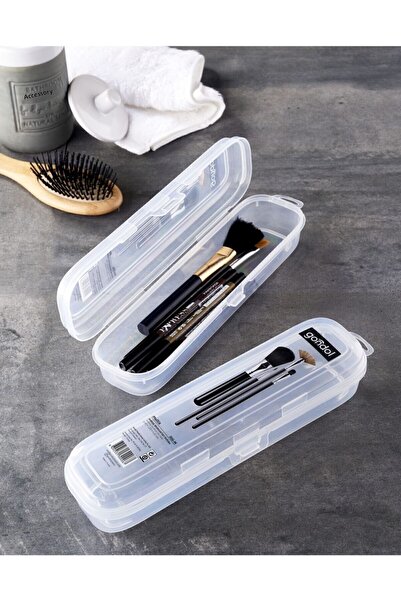 Gondol Plastik صندوق تخزين المكياج المحمول مع قفل