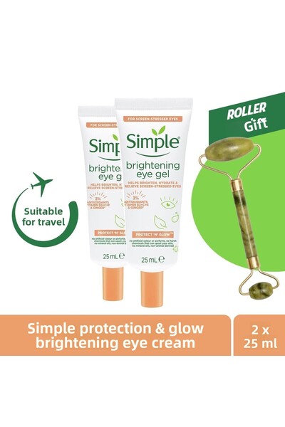 Simple Protect 'n' Glow Brightening Eye Cream Helping Reduce Dark Circles Veg...