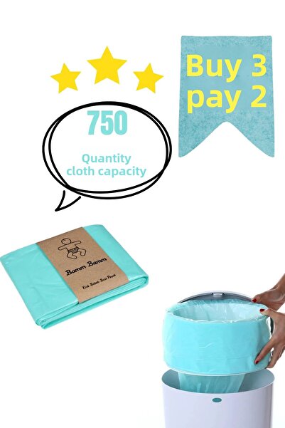 BAMM BAMM Compatible With 16L Garbage Cans Bamm Bamm 750 Pieces Baby Diapers Capacity Domestic Garbage Bag