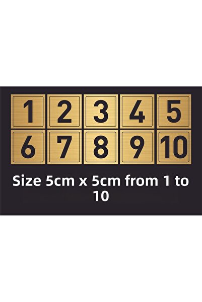 ALFA REKLAM AJANSI رقم الخزانة، رقم الطاولة، رقم باب الشقة، صفائح معدنية من 1...