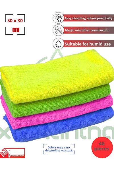 XAMANTHA 48 Πανάκια από μικροΐνες - 30x30 εκ., Καθαρισμός Αυτοκινήτων, Κουζίν...