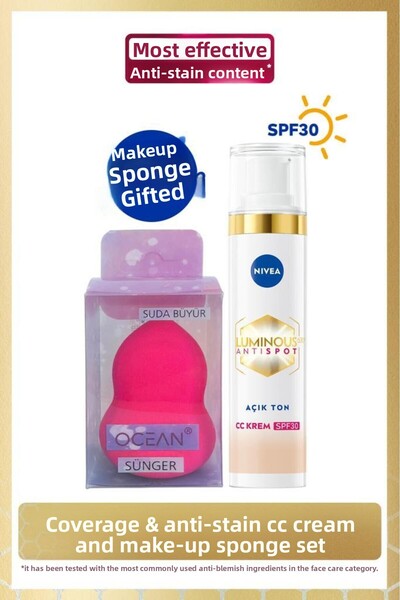 NIVEA Luminous630 - 40 مل للبقع الداكنة، كريم الوجه CC، واقي من الشمس SPF30، ...