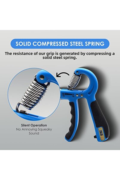 Endless Hand Grip Strengthener | 5-60 Kg Resistance | Forearm & Finger Power | With Counter