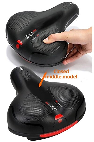 Neler Geldi Neler Bicycle Seat Closed Middle Model Waterproof Bicycle Seat Re...