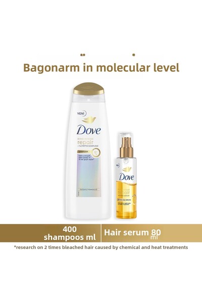 Dove مركب الببتيد لإصلاح الشعر من بوند ومصل الشعر 400 مل و80 مل