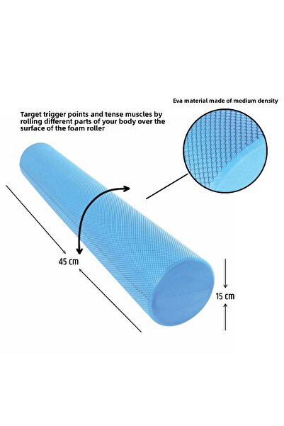 Fit Ekipman Rolă de masaj Rolă de spumă 60 cm Albastru