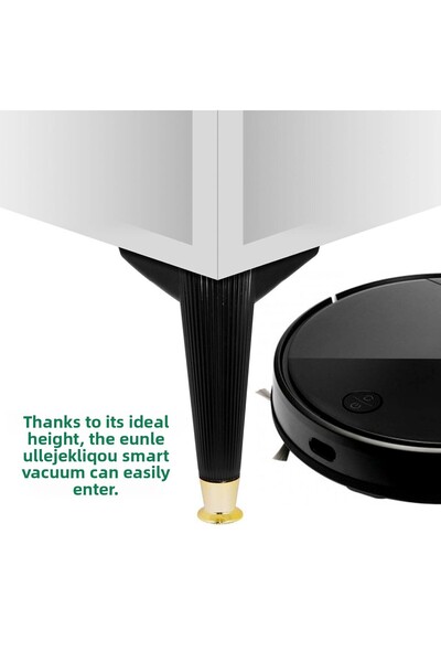 Badem10 Picioare Consolă 22 Cm - Mobilier Aur Negru Canapea Fotoliu Picioare Unitate Tv