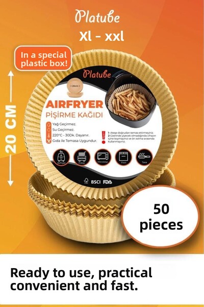 Platube 50 قطعة من ورق الخبز للمقلاة الهوائية - Xxl Xl Oil، متوافق مع جميع ال...