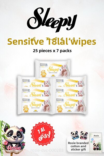 Sleepy 7 شراء 6 دفع مناديل مبللة حساسة للنوم 25 حزمة و 60 حزمة روزي