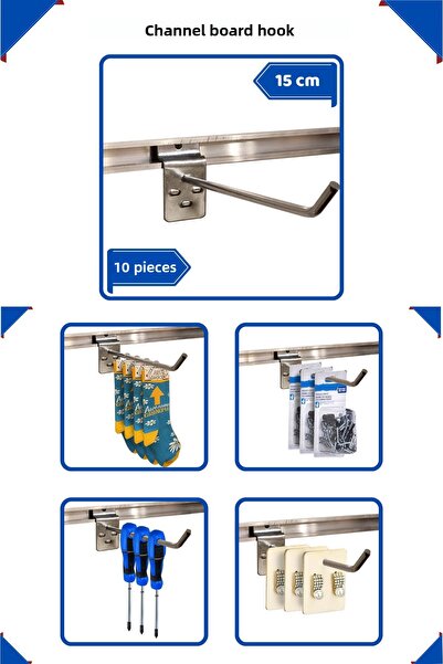 Manken İstanbul 15 Cm - 10 Bucăți Canal Placă Cârlig Raft Umeraș