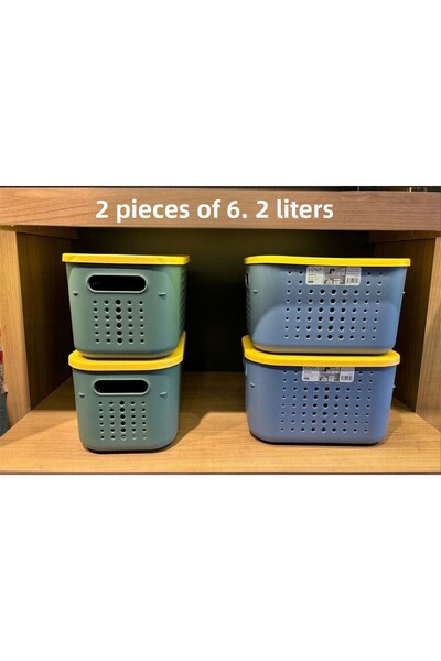 Bayev صندوق منظم خزانة متعدد الأغراض بسعة 6.2 لتر مع غطاء فقاعي